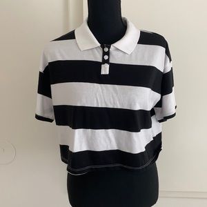 Black and white Croptop•M•Forever 21